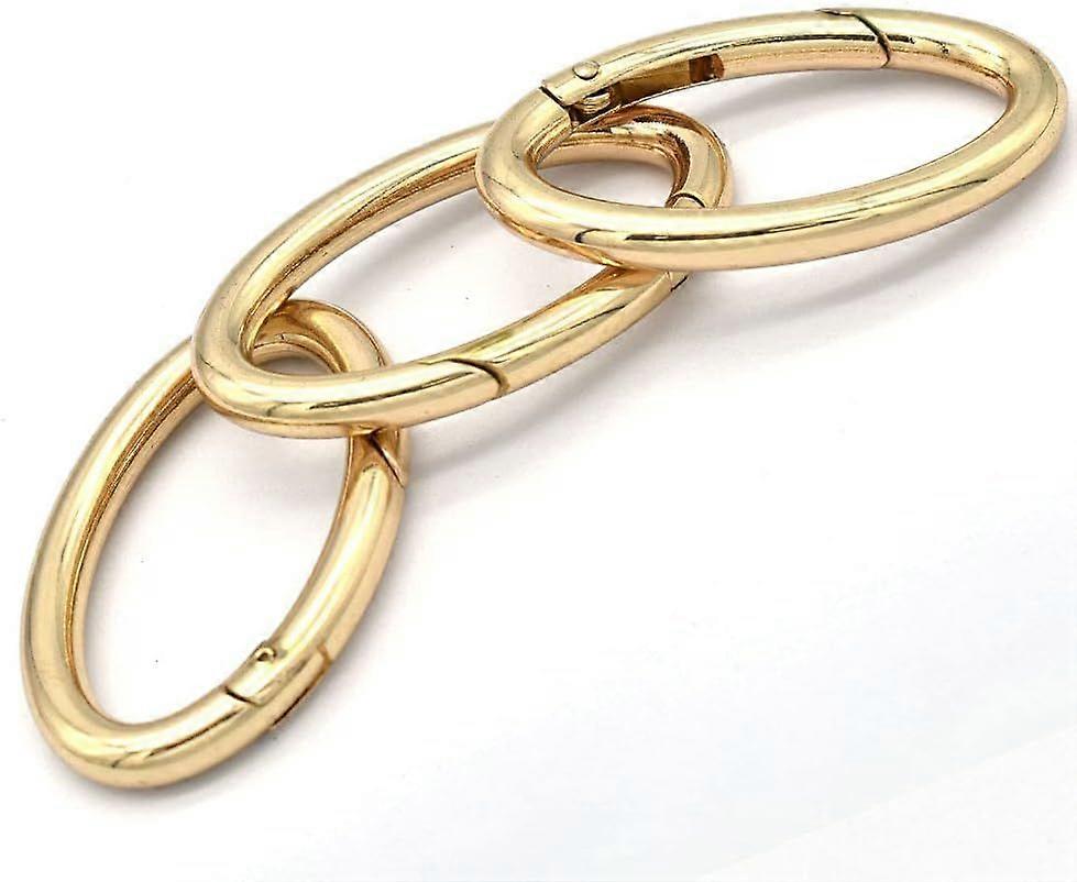 38mm Gold Round O Ring Gate Oval Spring Snap Hook Gate Ring Metal Snap Clasp