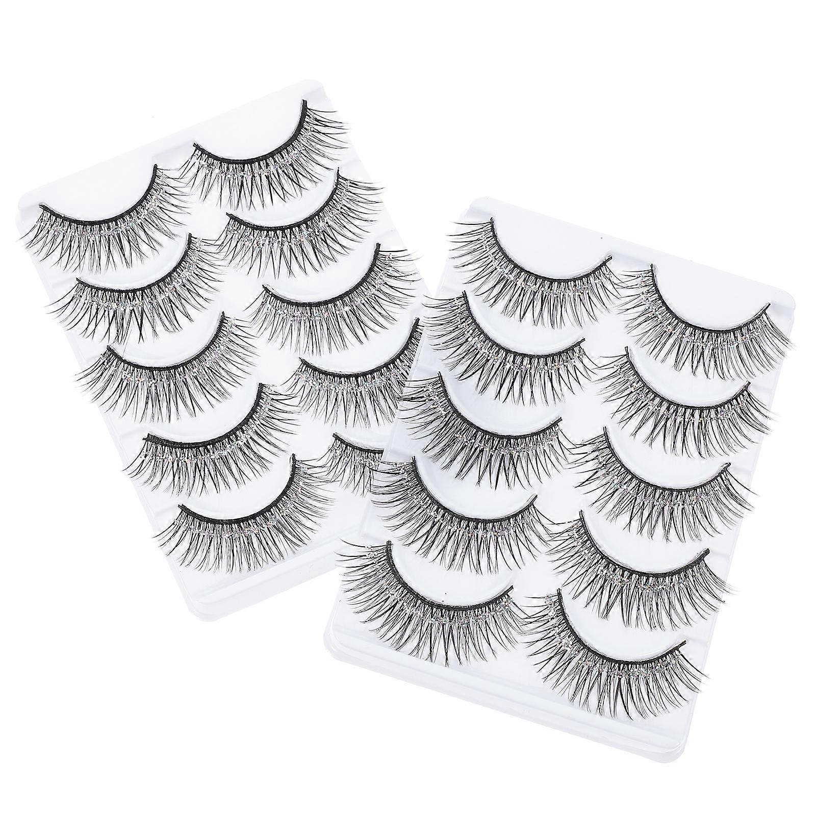 Black Eye Lash Extension Eyelashes for Decoration 10Pairs Multi-Layer