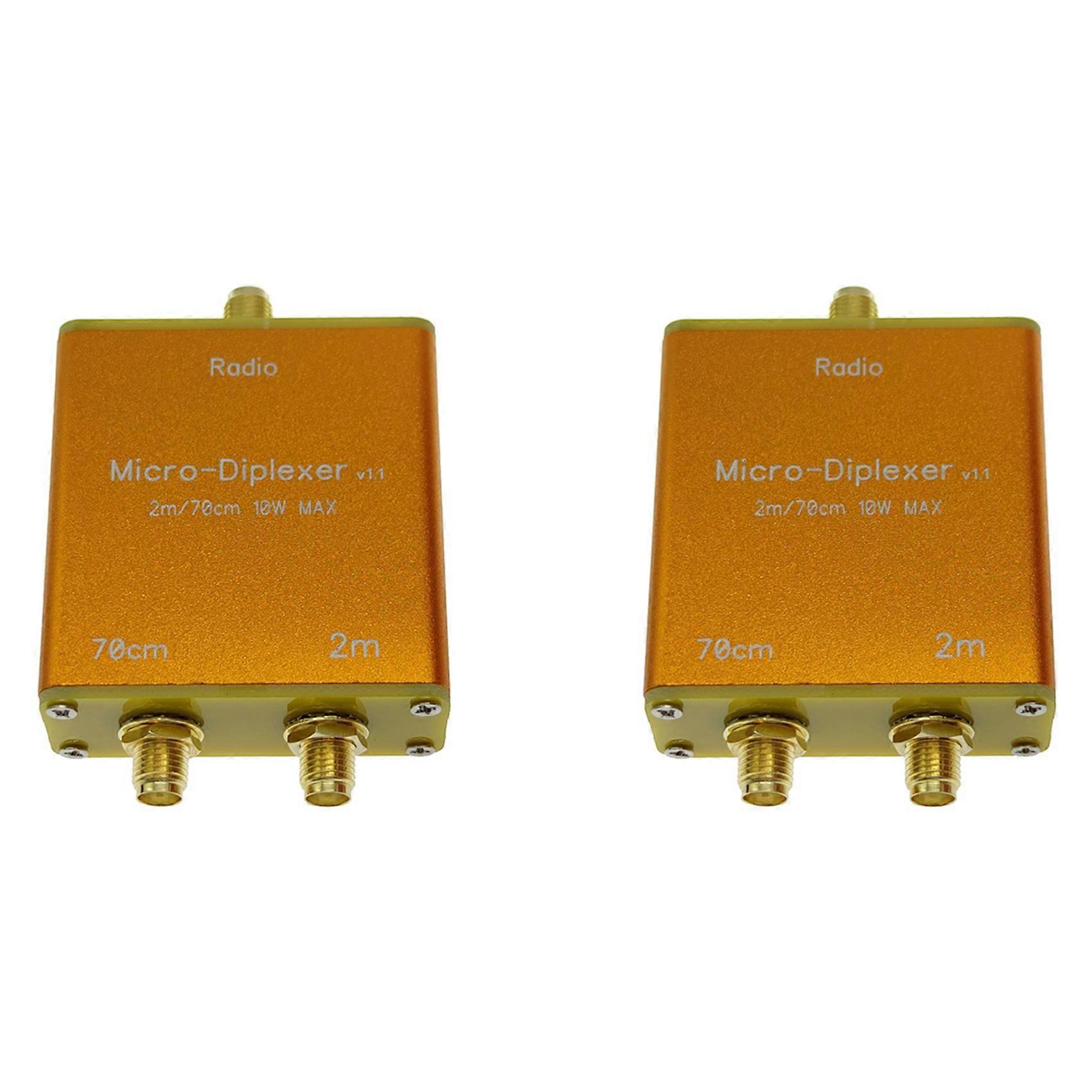 2X 10W V/U 2m 70cm Micro-Type Diplexer Duplex Filter,Used to Place Between the Transmitter and Antenna(with Shell)