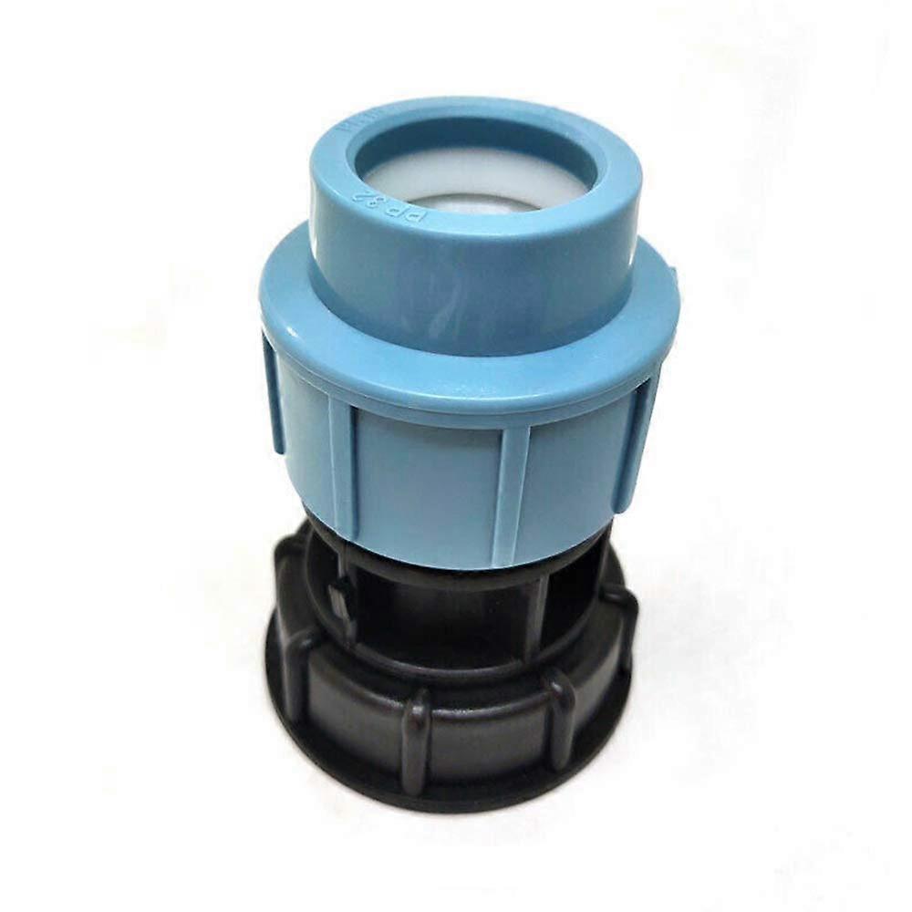 IBC Tank Adapter S60x6 to 25mm MDPE Pipe Fitting with 3/4 BSP Outlet Fits 2 Inch Coarse Thread