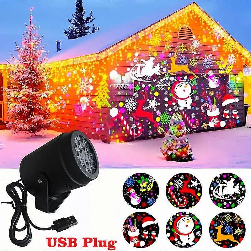 Rotating Snowflake Christmas Projector,360��Spinning Base,Auto-Rotating LED Holiday Lights,Home,Party,Wedding,Christmas,Halloween