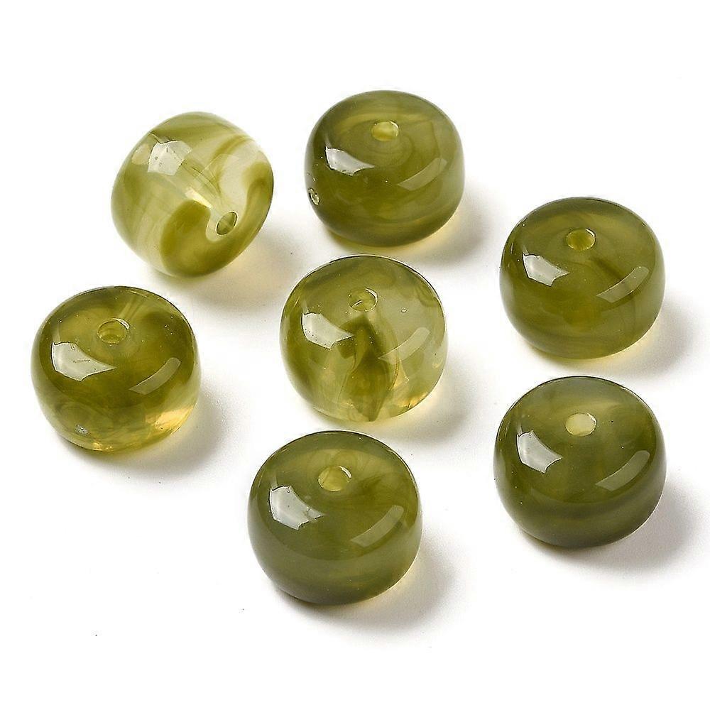 Transparent Acrylic Beads Barrel Olive 14.5x10mm Hole: 2mm