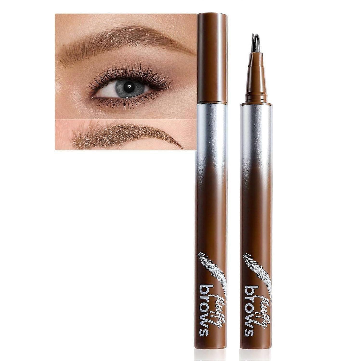 Waterproof Eyebrow Pen 03 Espresso, Long Lasting Liquid Brow Pencil with Precision Multifork Tip