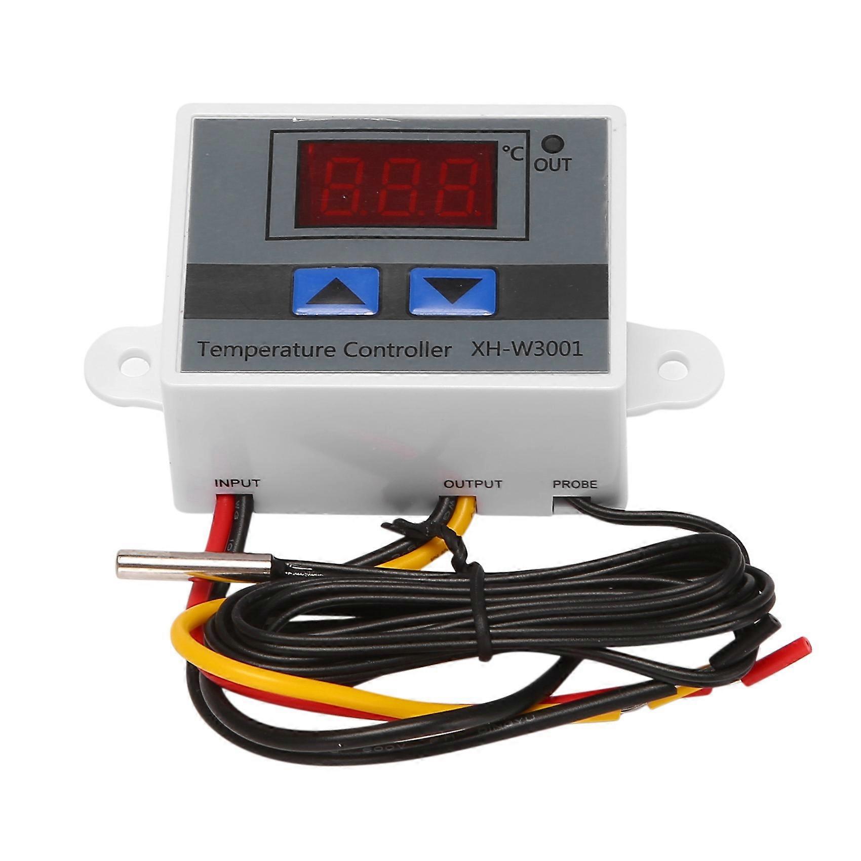 4X 220V Digital LED Temperature Controller 10A Thermostat Control with Switch Digital Display Incubation Controller