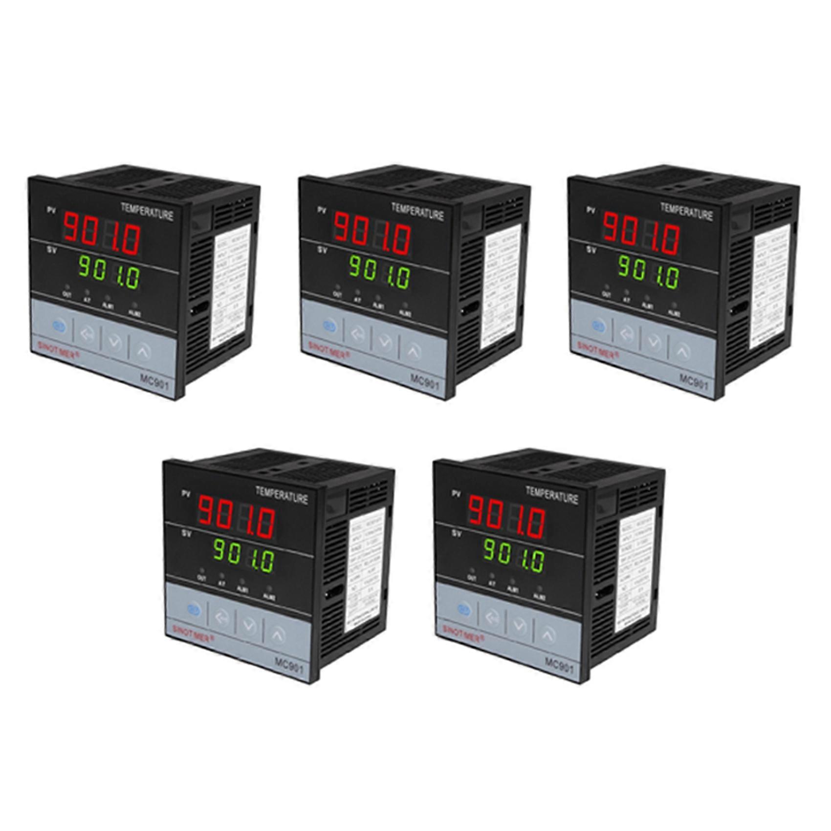 5X SINOTIMER MC901 Digital Waterproof PID Temperature Controller K Type PT100 Sensor Input Relay SSR Output