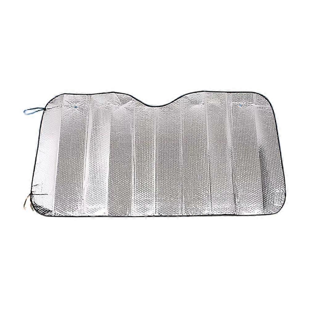 Car Sunshade Foldable Windshield UV Protection Reflective Front Window Visor Silver 130x60cm