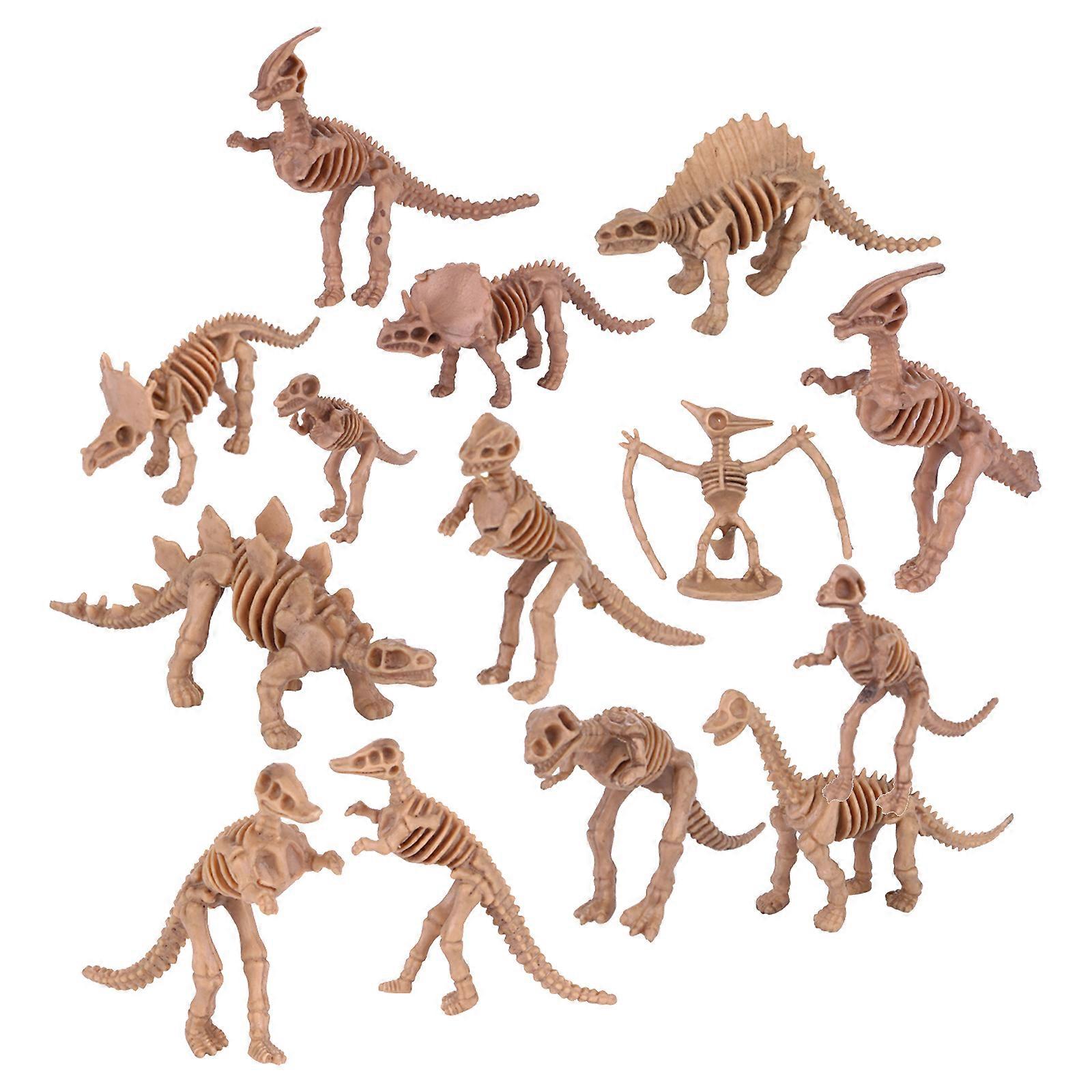 Simulation Dinosaur Toy Lifelike Dinosaur Skeleton Model for Decor 12Pcs