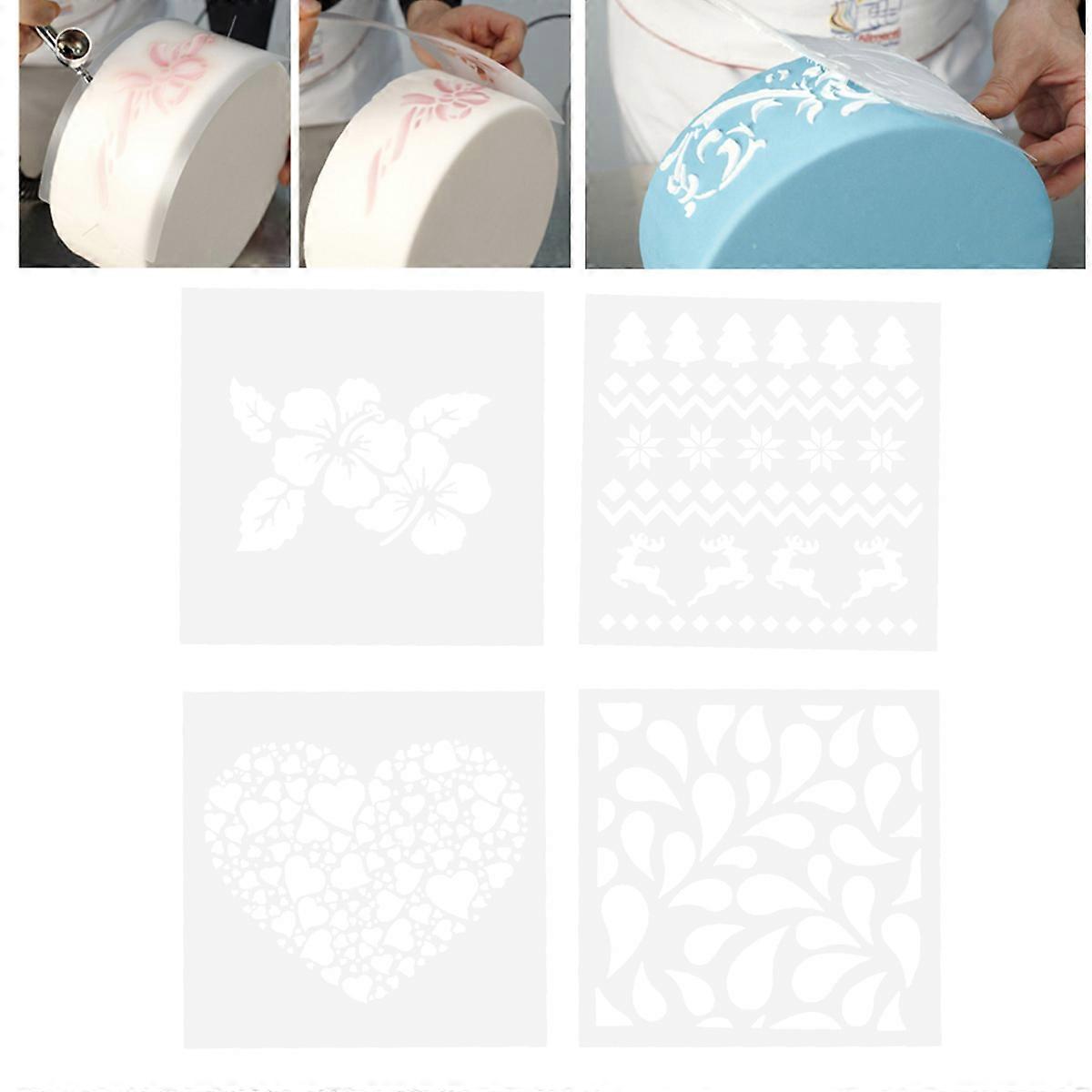 4Pcs Cookie Cutter Molds Plastic for Baking Use Eco-Friendly Set