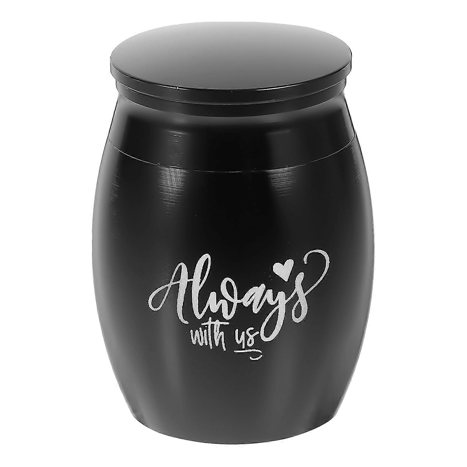 Small Keepsake Urn Pet Ashes Storage for Storage Black
