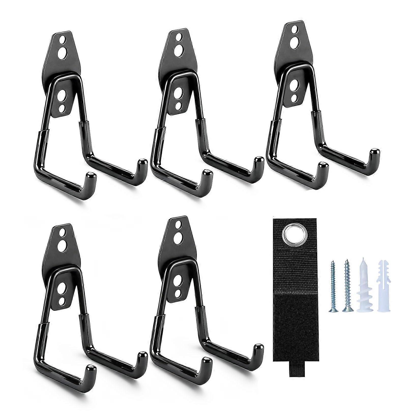 Garage Storage Hooks Heavy Duty 6 Pack, U Shaped Wall Mount Hooks for Tools Ladders Bikes and Hoses
