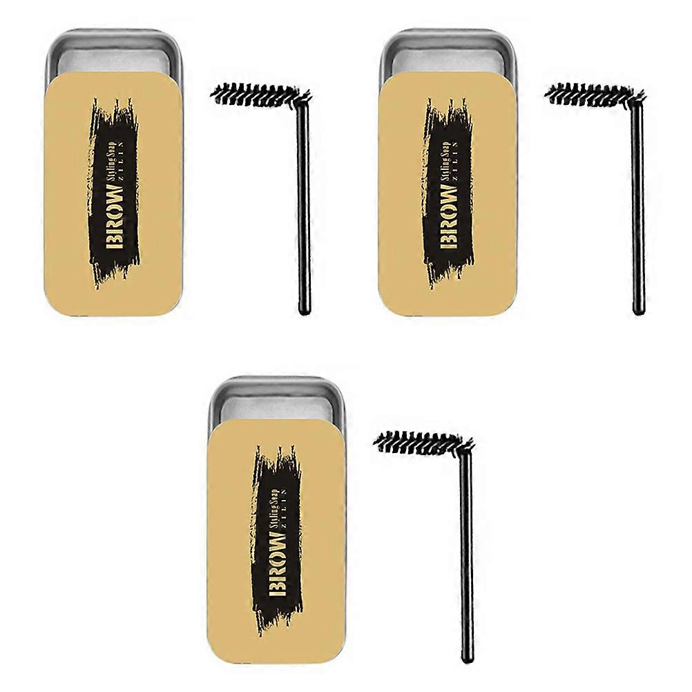 Eyebrow Styling Cream Brush Kit for Defined Eyebrows 3Sets Pack