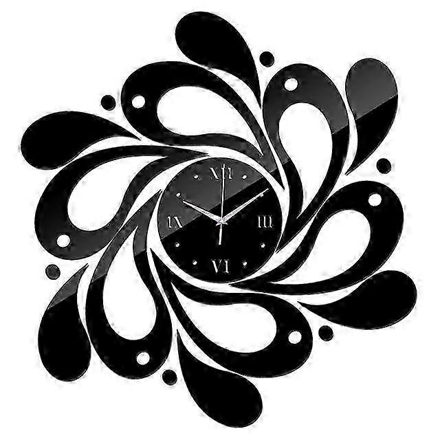 Modern Acrylic Wall Clock 45cm Silent Quartz Battery Powered Clear Time Display for Home