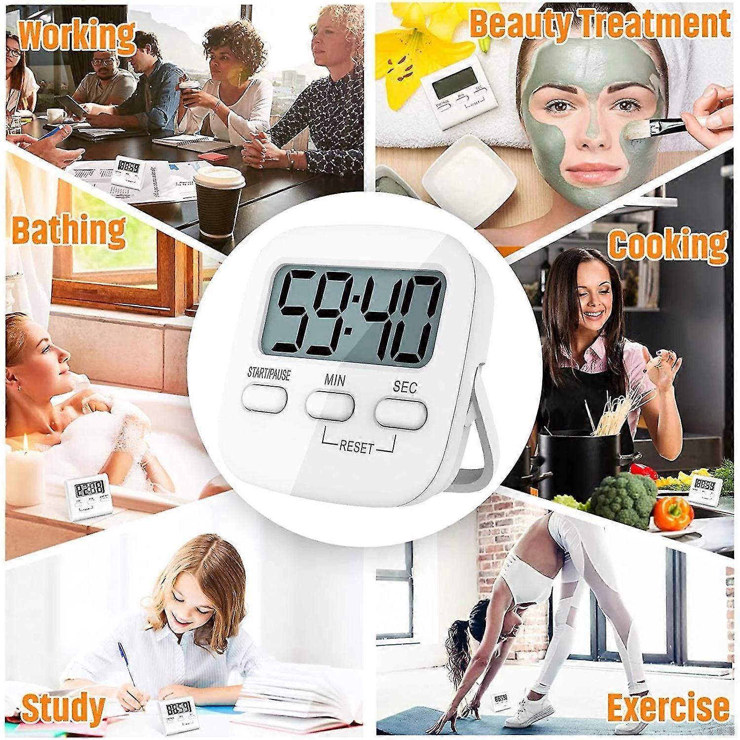 26-27 Kitchen Timer, Magnetic Countdown Timer with Loud Alarm