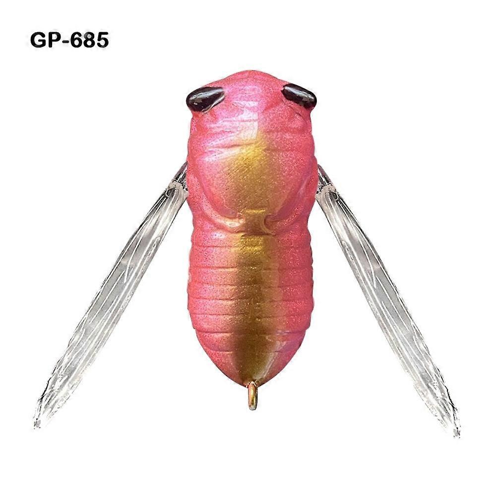 40mm-2.8g Floating Surface Crawling Lure Simulation Design Black Color Artificial Simulation Lure Floating Type