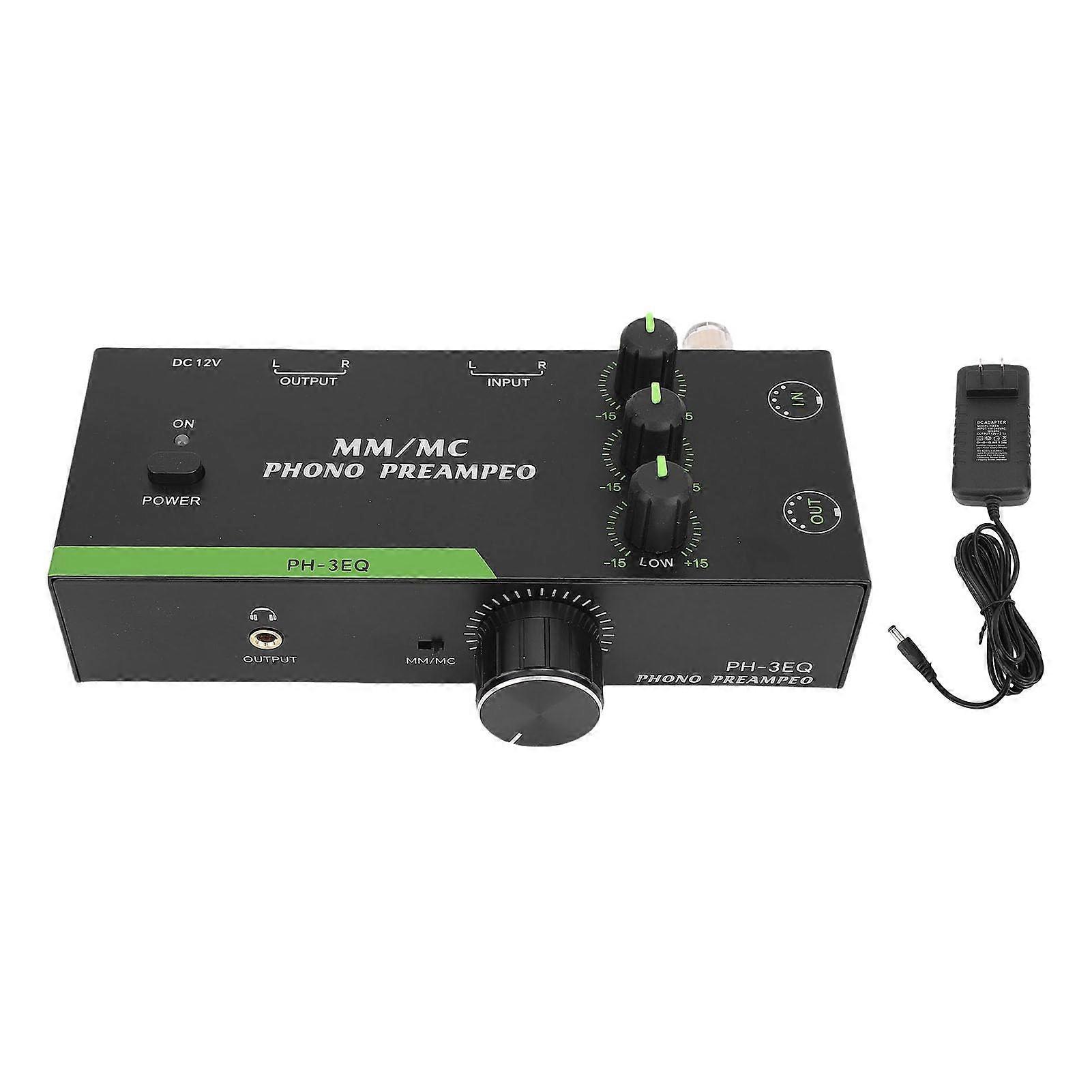 Phono Preamp with MM/MC Mode Switching, ThreeBand Frequency Control, XLR Output for Turntables