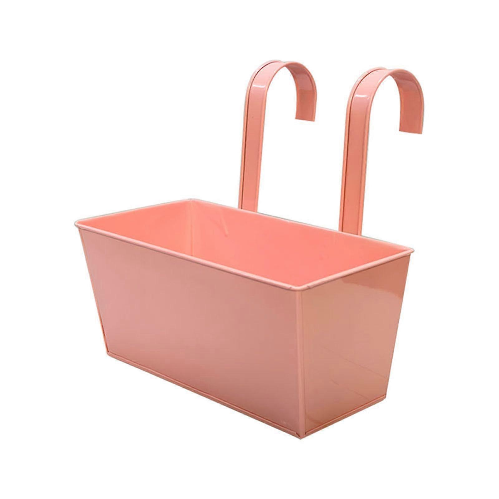 Metal Rectangular Planter Box for Indoor Desk Decoration, Compact Flower Pot for Bookshelf