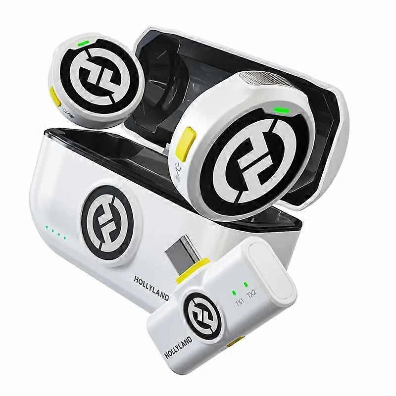 HOLLYLAND LARK M2 Concealed Lapel Microphone Type-C Version-Ivory White