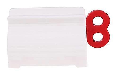 Toothpaste Squeezer with Smooth Rotation Handle, Reduce Waste, Plastic Tube Squeezer for Bathroom, Red