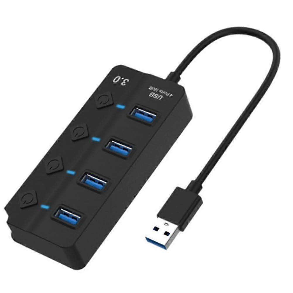 USB Hub 3.0 Splitter 4 Port Speed Data Transfer MultiDevice Connectivity Plug and Play