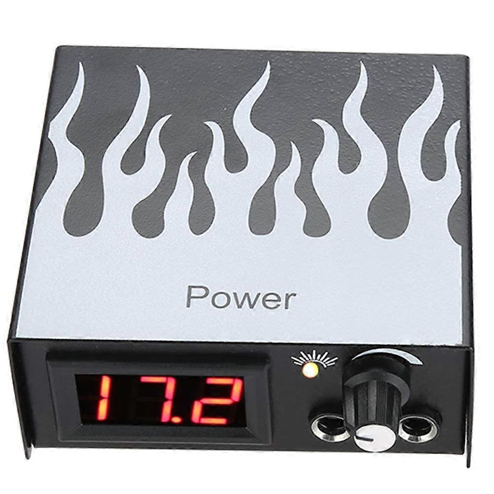 Tattoo Power Supply with Precise Voltage Control, Durable Metal 110V 220V LCD for Professional Use