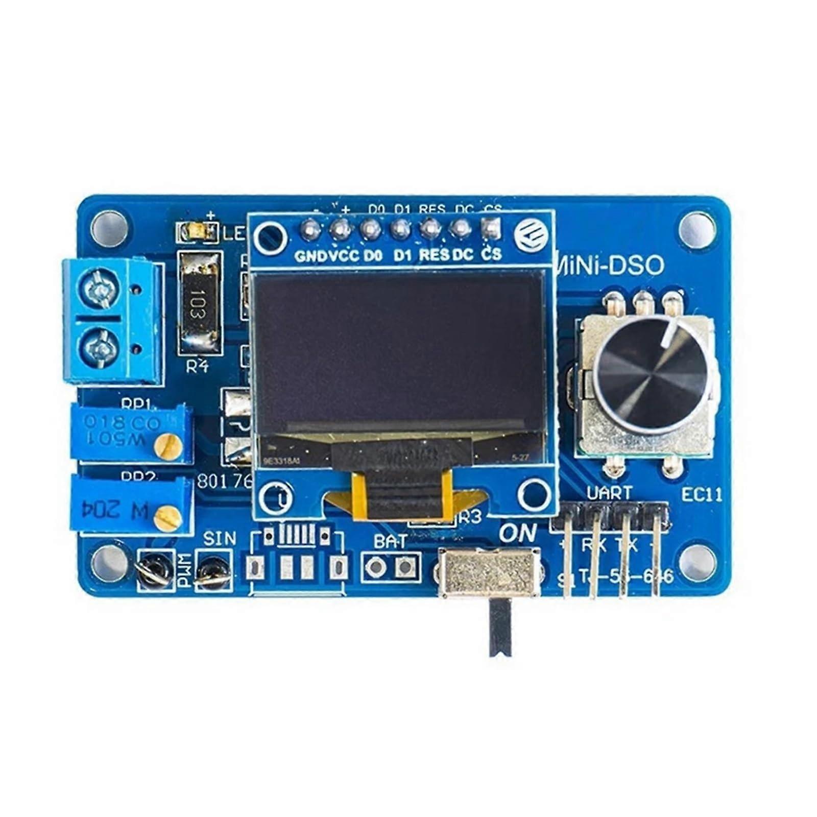 Mini LCD Oscilloscope Kit DIY Soldering Practice with Adjustable Time Base and OLED Display