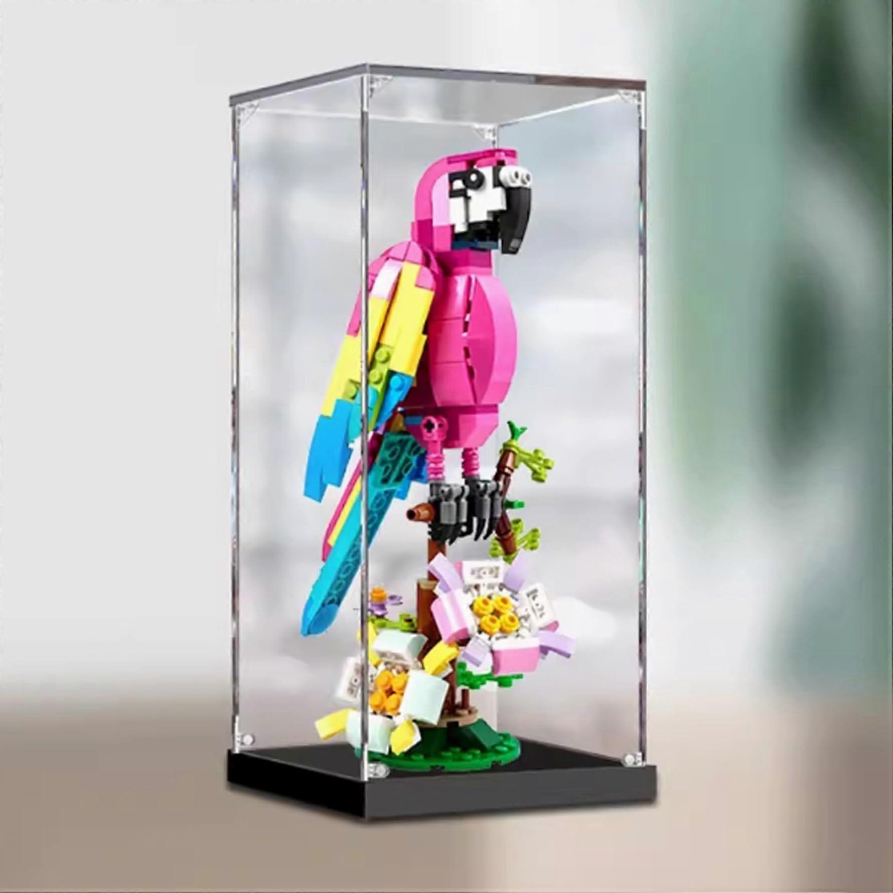 Clear Acrylic Display Case for  31144 Parrot, Dustproof Waterproof Stackable Showcase for Collectibles