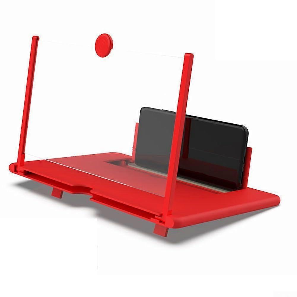 Phone Screen Magnifier with Adjustable Angle and PullOut Desk Stand 26x17.4x8 Red