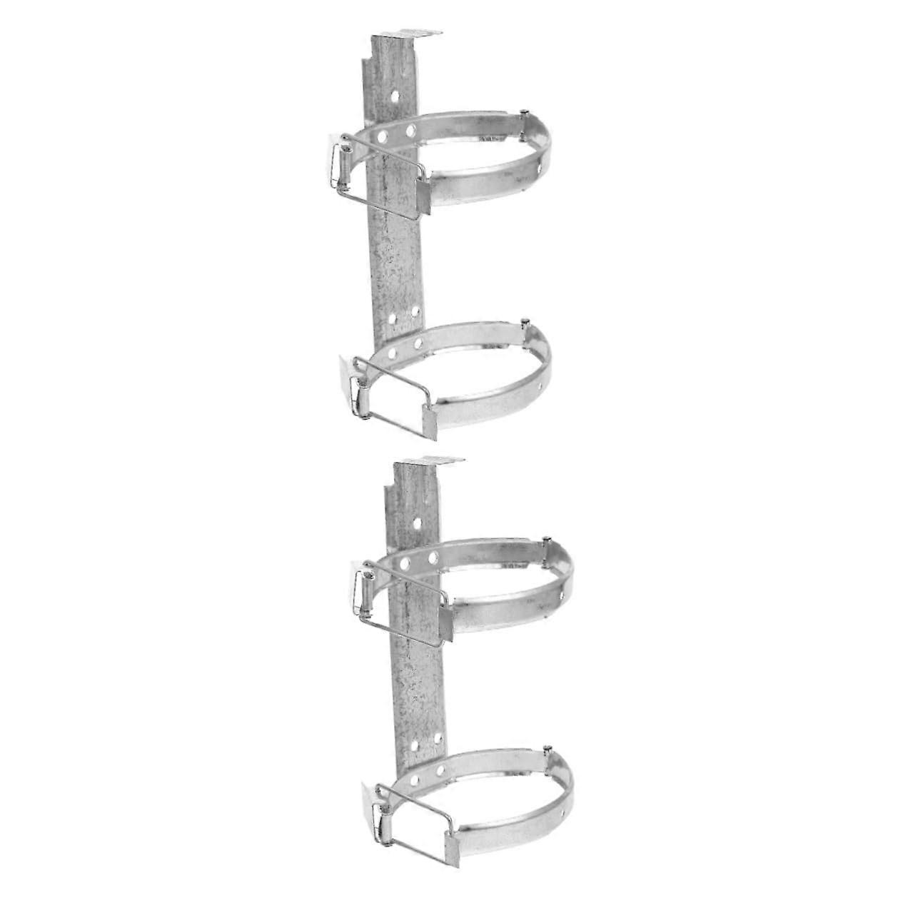 2 Pack Heavy Duty Fire Extinguisher Wall Mount Bracket, Durable Iron Holder for Secure Safety Storage