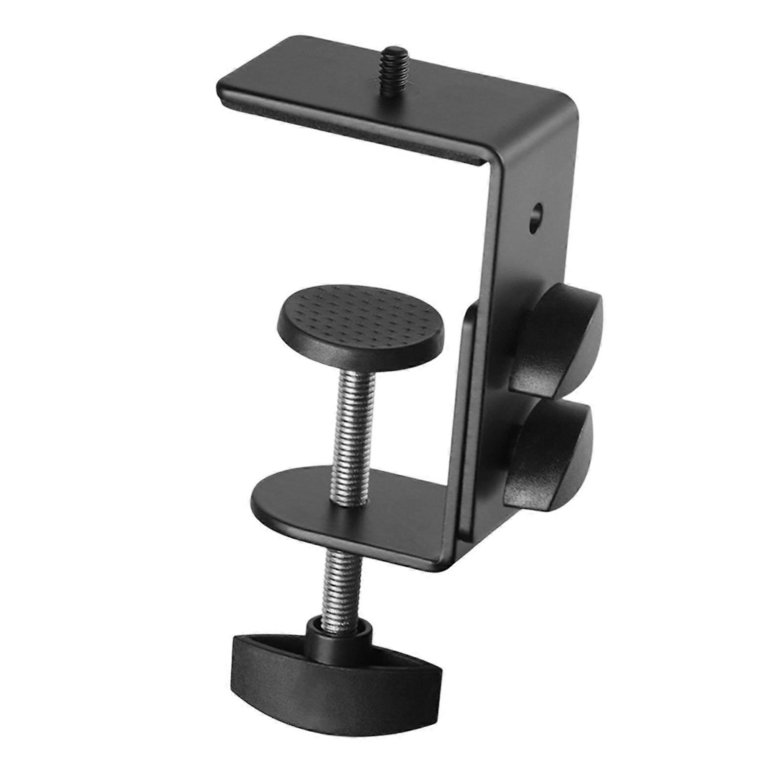 C Clamp Mount Adjustable Desktop Tripod Stand with 1/4 Inch Thread for Camera and Light