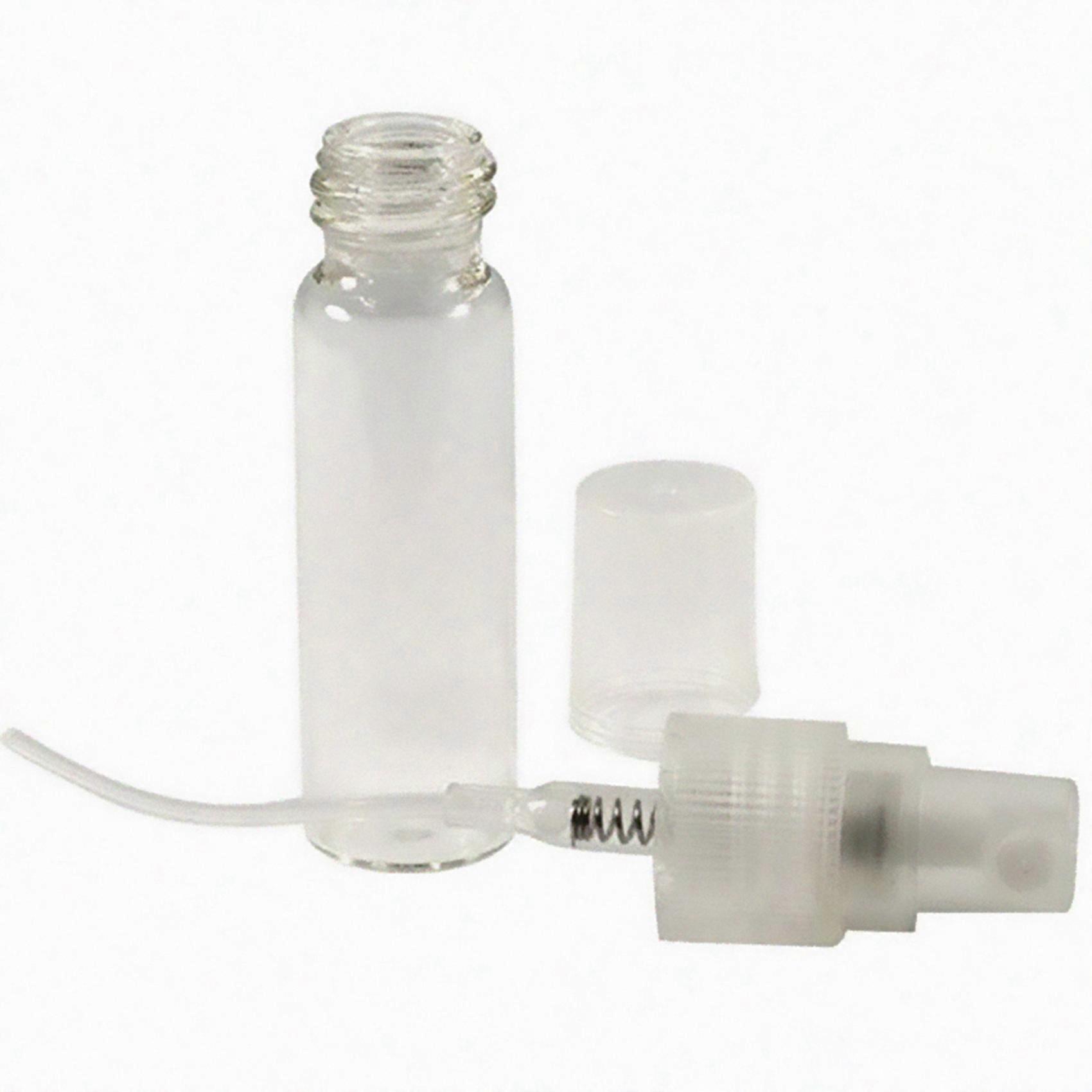 50Pcs Mini 5Ml Glass Refillable Travel Perfume Empty Bottle Atomizer Pump Spray
