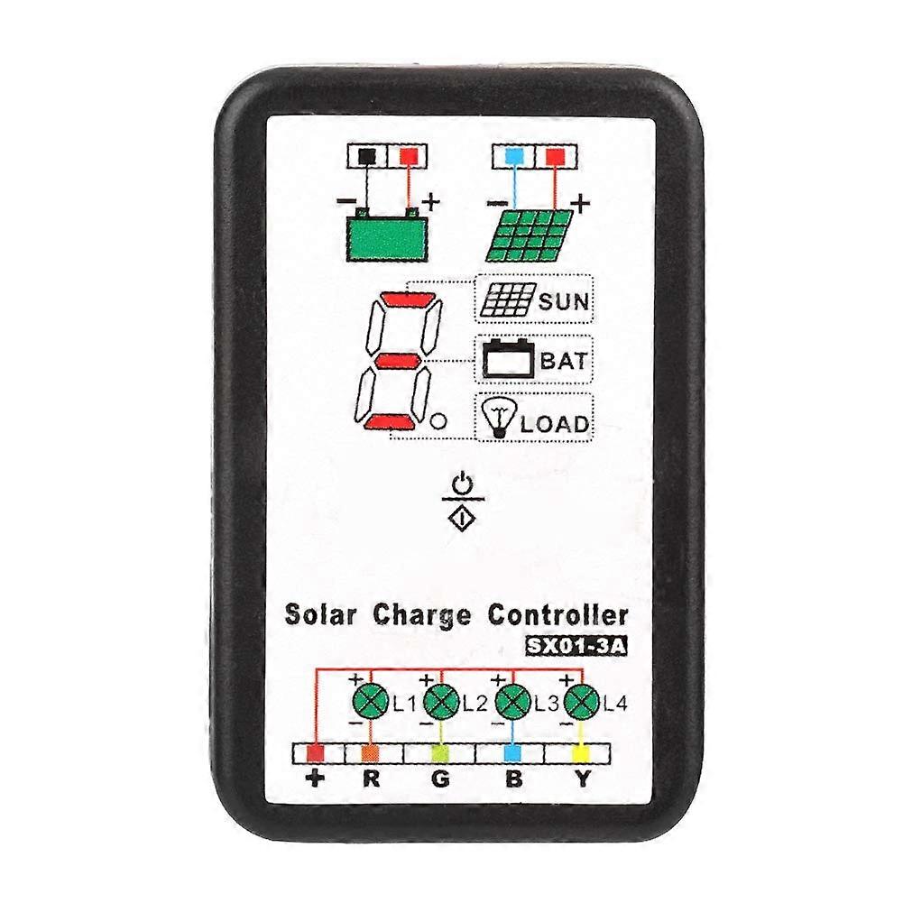 Solar Charge Controller 12V 24V PWM with Battery Life Protection and Automatic Light Sensing