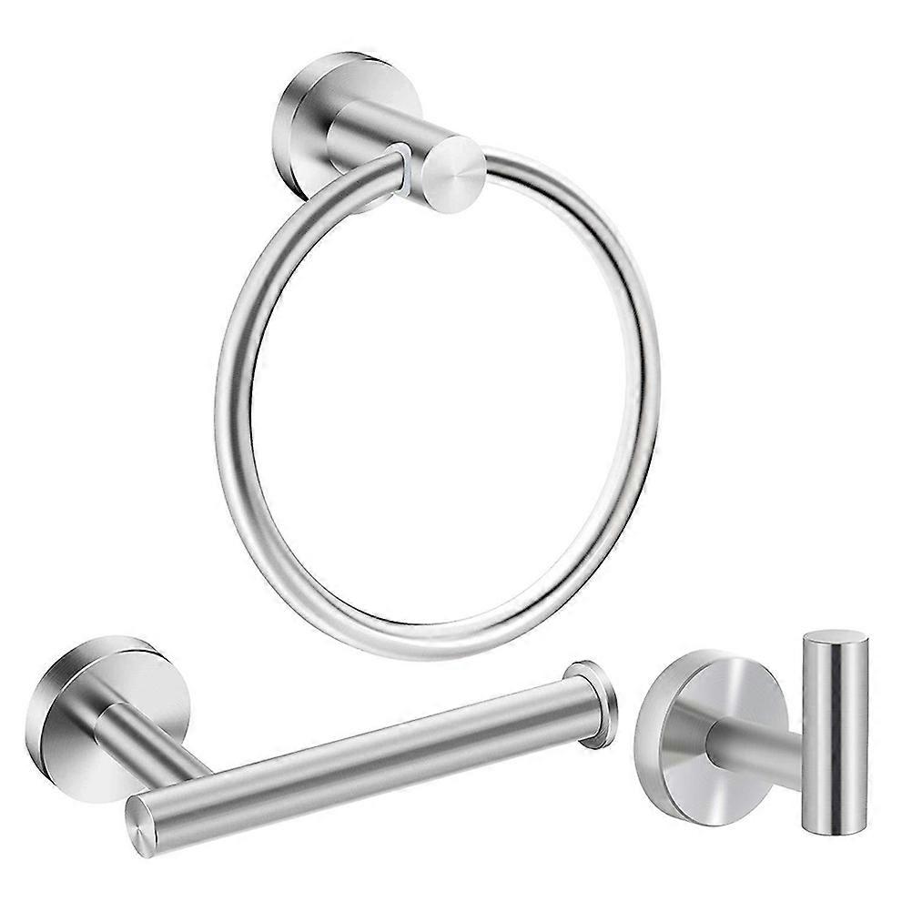 Ring Set for Bathroom Use with 3Pcs Hanging Rod Supplies