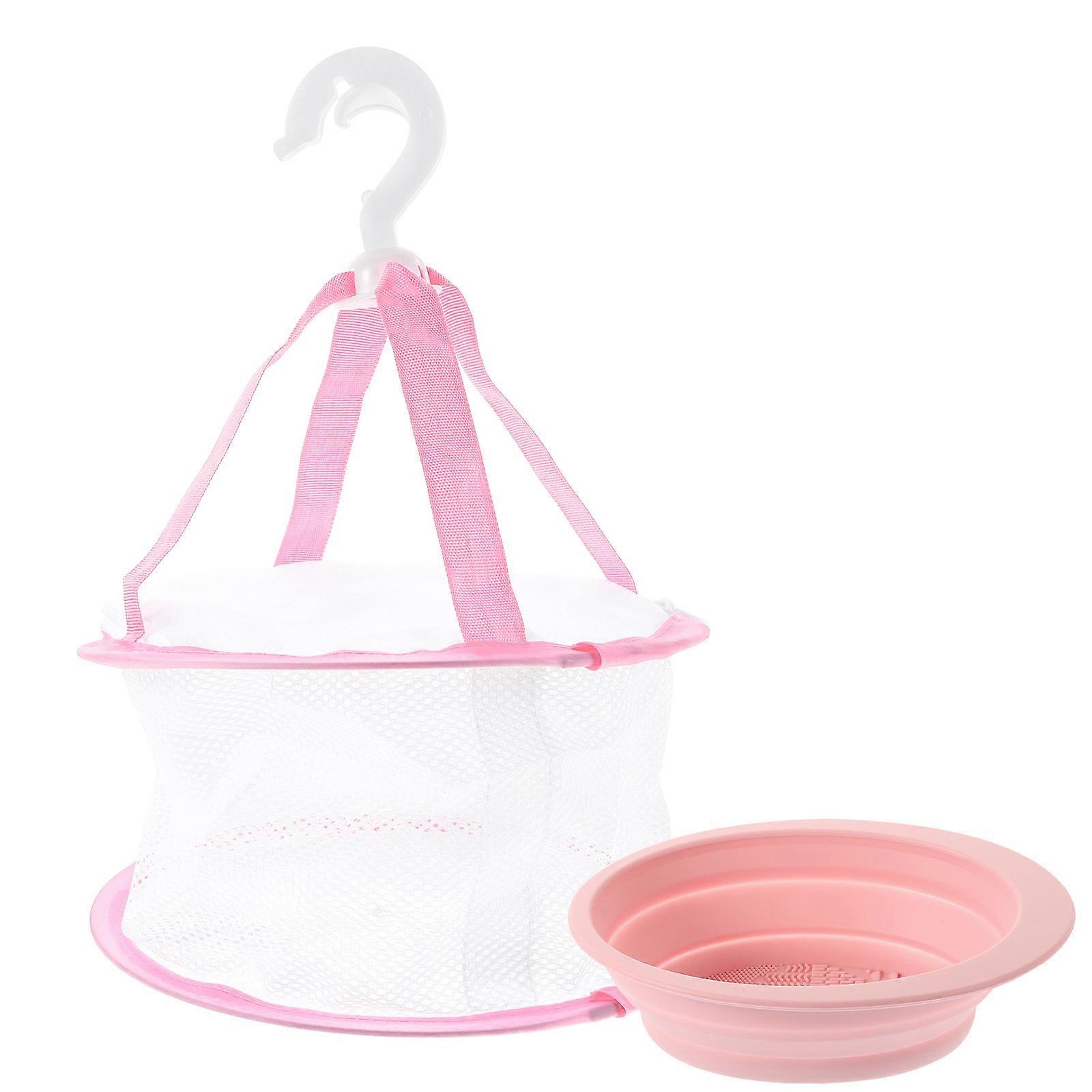 Makeup Brush Cleaning Mat Silicone Cleaner for Drying 1Set Purple