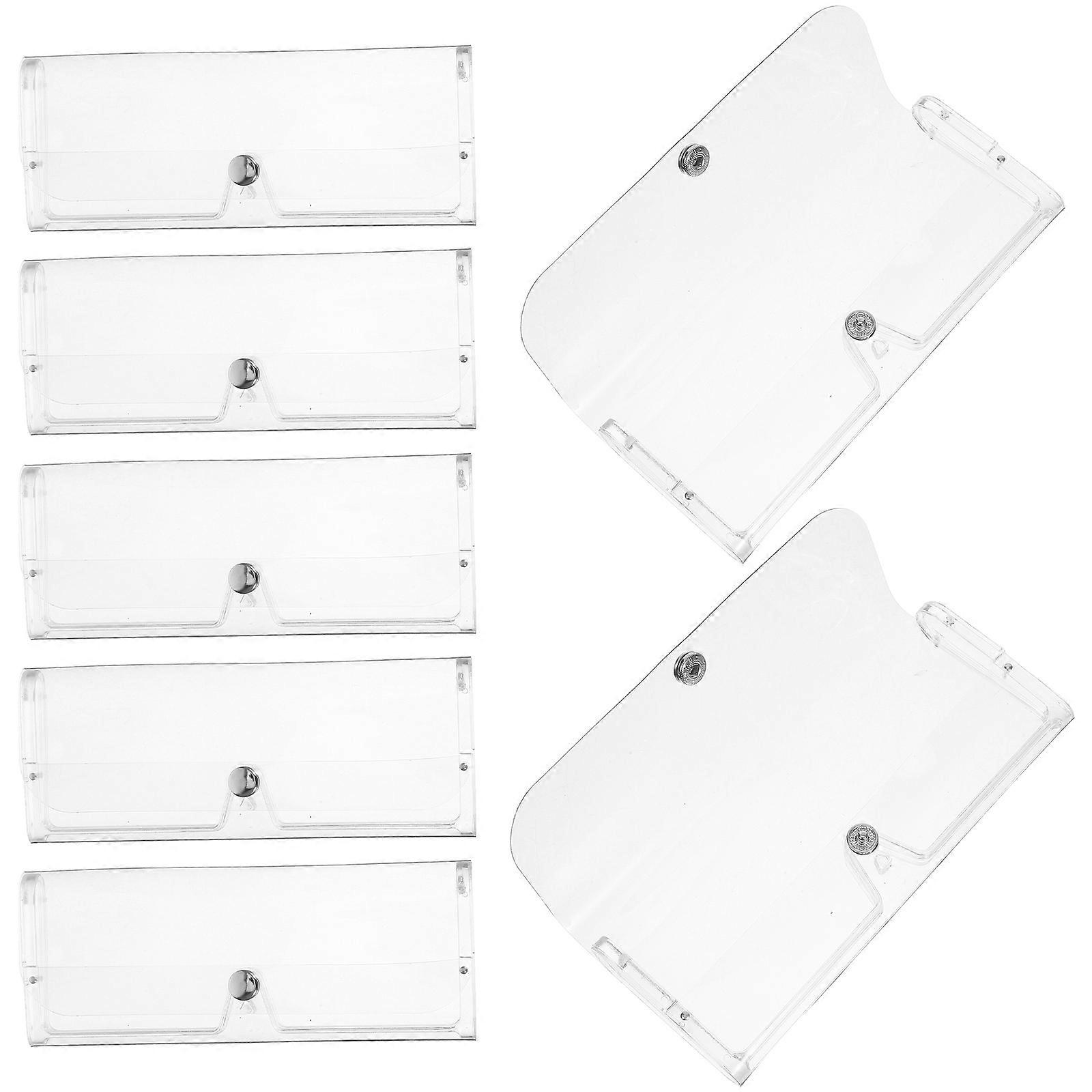 Hard Glasses Case for Storage Use 7Pcs Transparent Plastic Eyeglasses Box