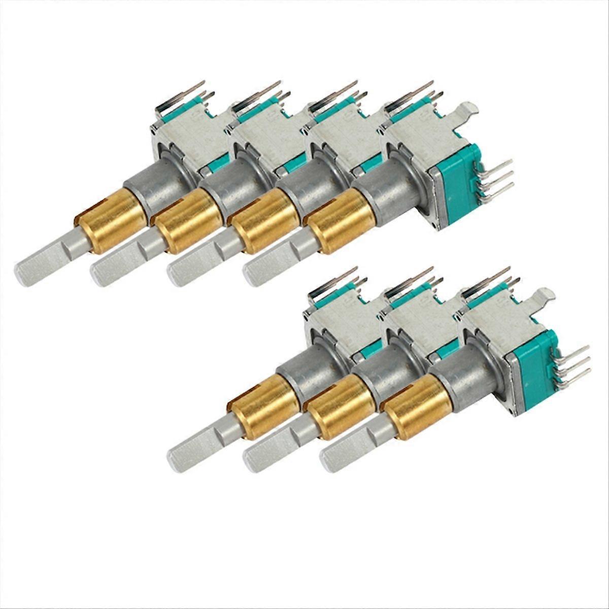 7pcs EC11EBB24C03 Dual Encoder with Switch 30 Positioning Number 15 Pulse Point Handle 25mm