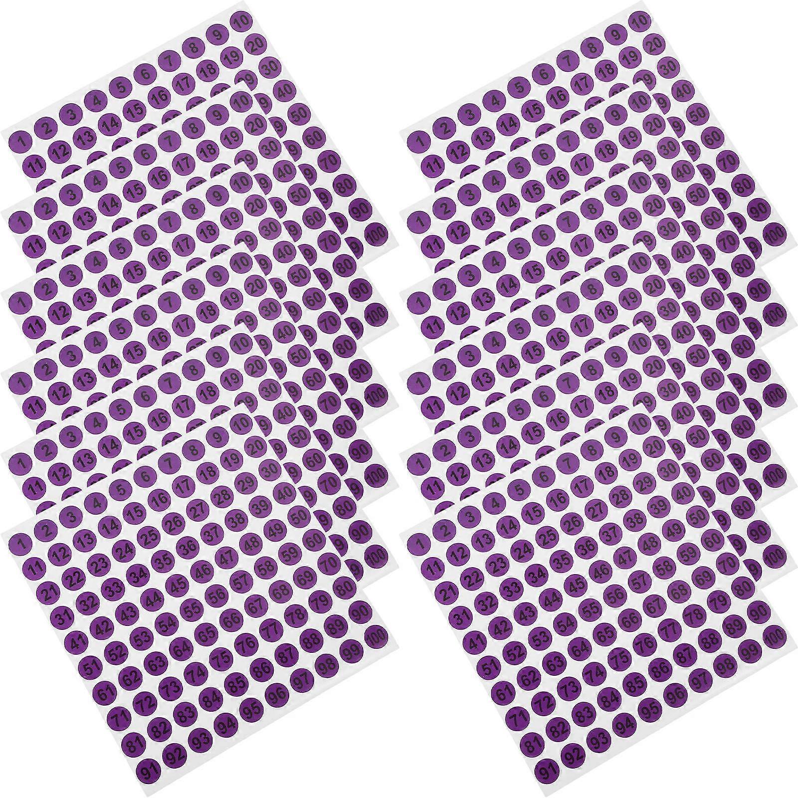 Number Stickers Multipurpose Labels for Organizing 250 Sheets