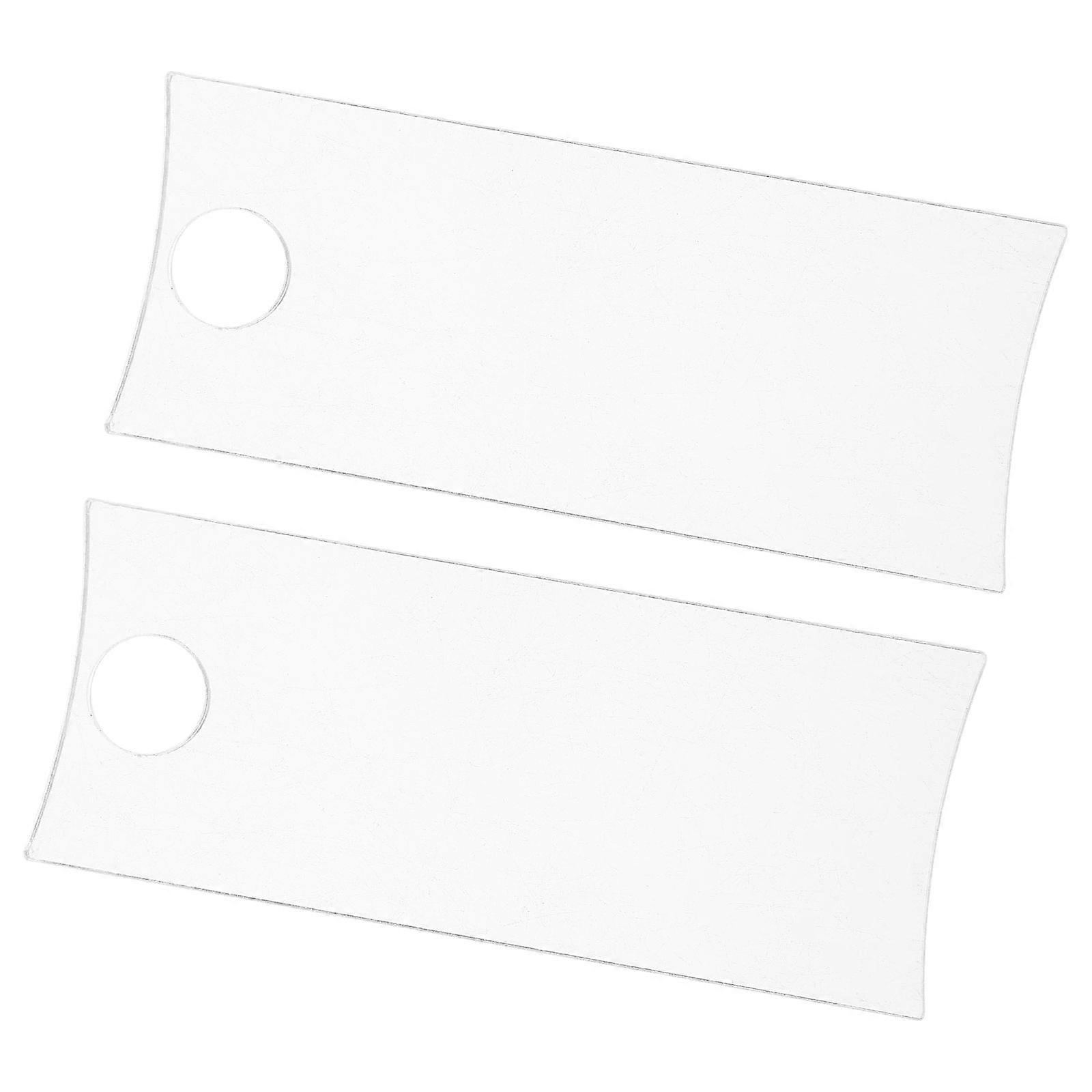 Cup Name Plate 2Pcs Identification Accessories For DIY Users Stylish Simple Design Rectangular Acrylic Plates
