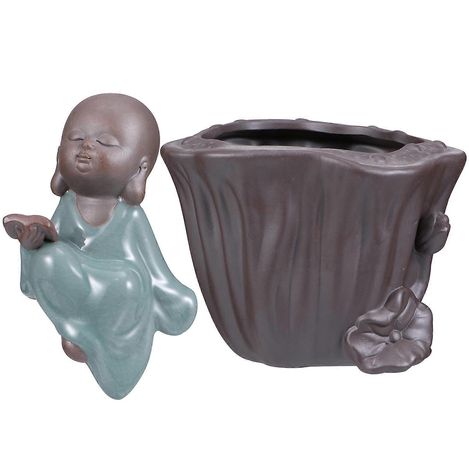 Creative Ceramic Flowerpot for Decoration 1Pcs Tabletop Plant Container