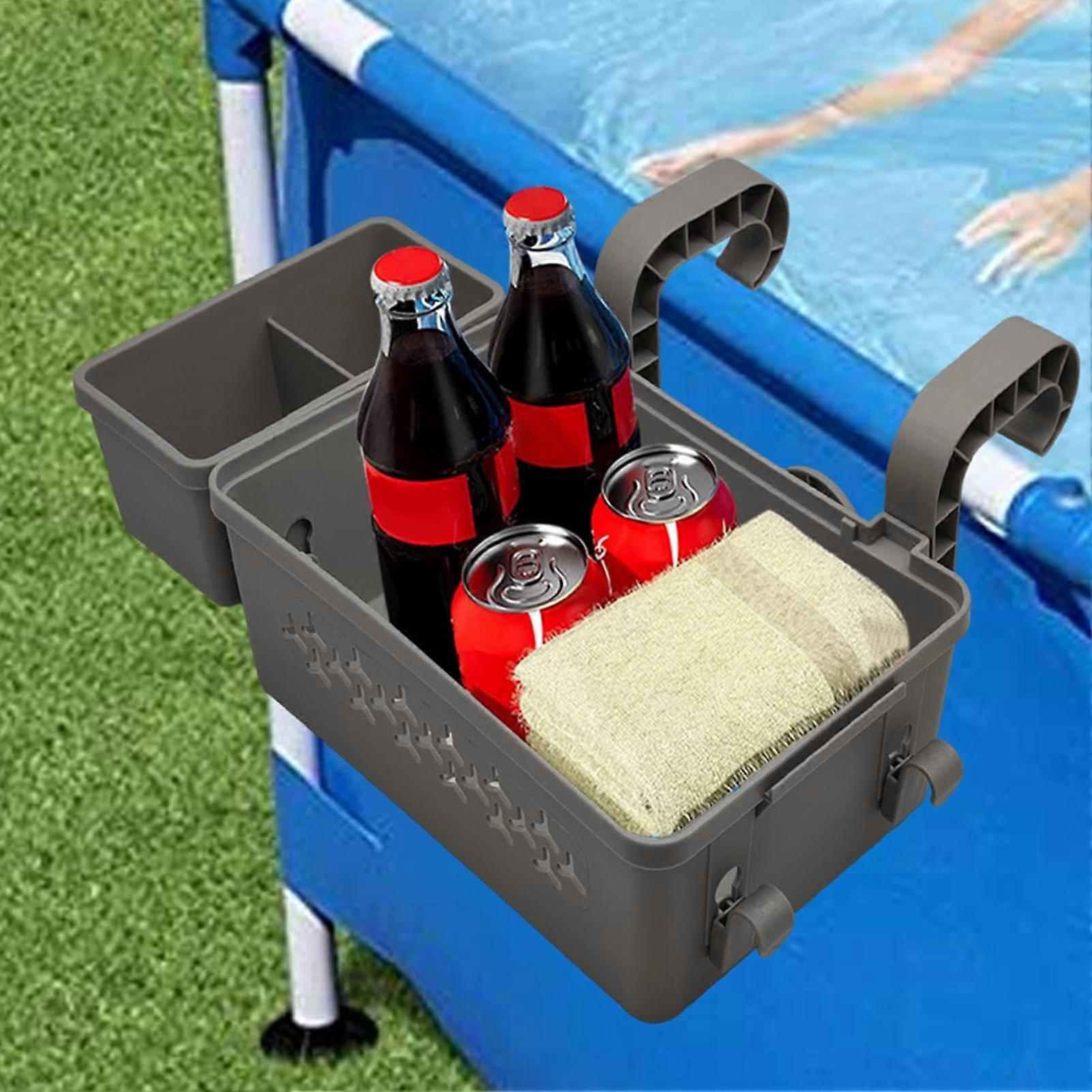 Pool Storage Basket Adjustable Wall Mount Above Ground Pool Accessories Organizer Reduces Clutter