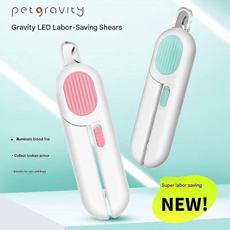 Cat LED Nail Clipper, Blunt Edge, For Cats