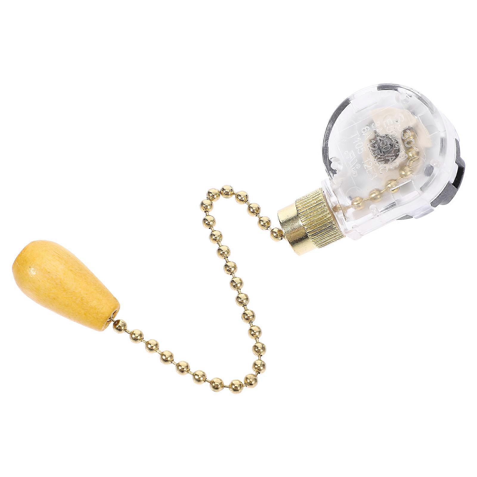 Ceiling Fan Golden Pull Chain Switch for Copper Plastic Fan Accessory