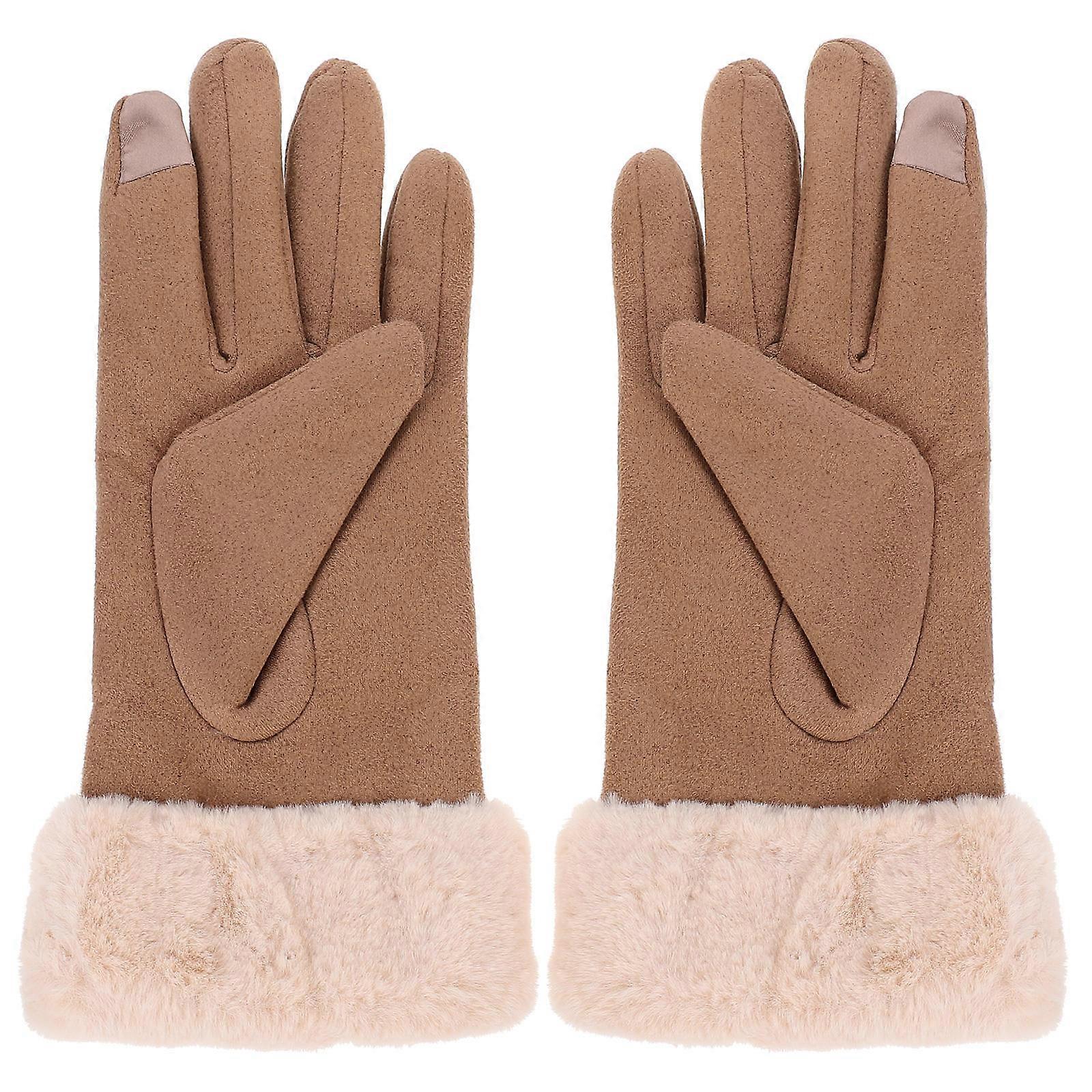Winter Gloves Velour Gloves for Riding 1Pair
