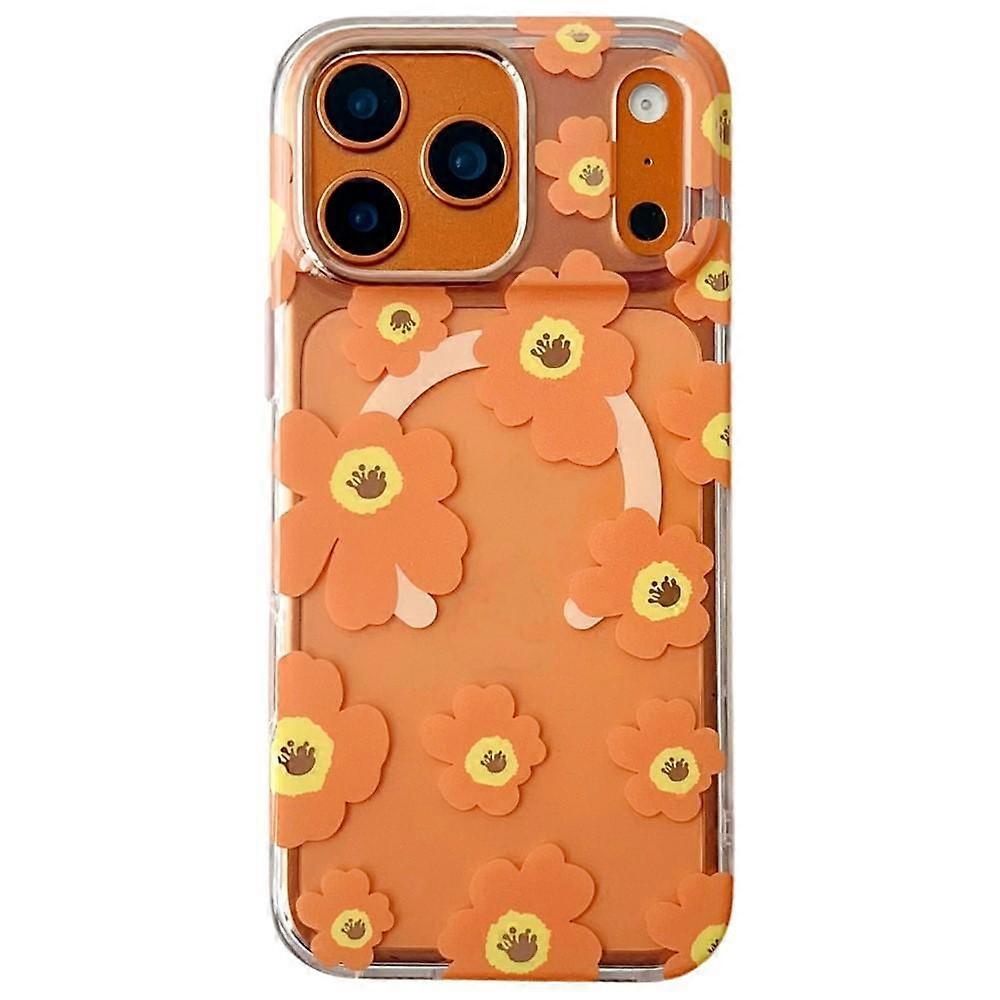 Floral Pattern TPU + PC Magnetic Phone Case