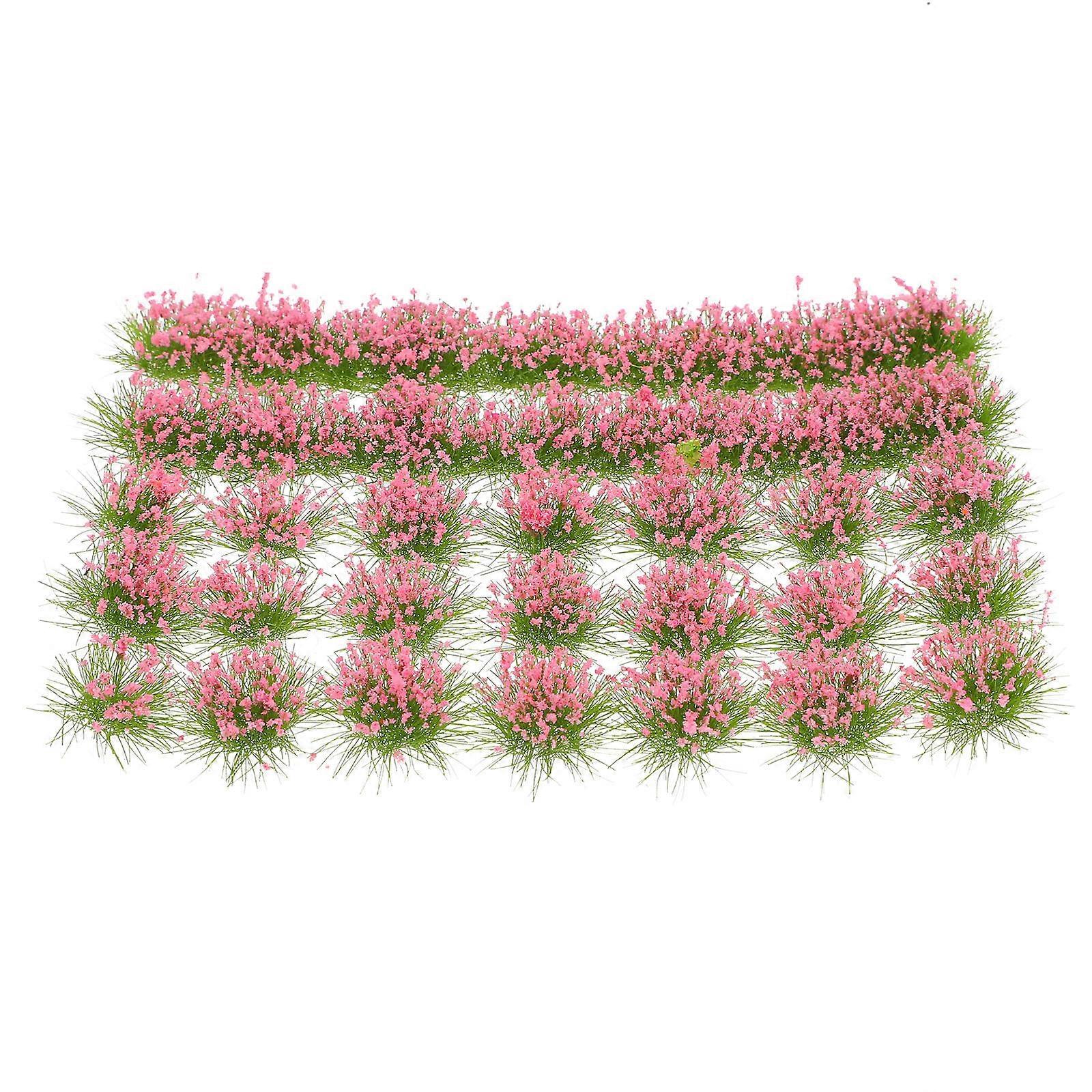 Fire Train Model Miniature Model Trees for Decor 23Pcs Pink Plastic Set