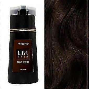 Dunkelbraunes, farbregenerierendes Shampoo für Männer und Frauen, schnell wirkendes Nova Shampoo zur Auffrischung der Haarfarbe, Unisex-Formel