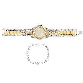 Ladies Wrist Watches Diamond Watch Bangle For Casual Wear 21.00X3.60X1.00cm Assorted Color Accurate Time Reading 1 Set