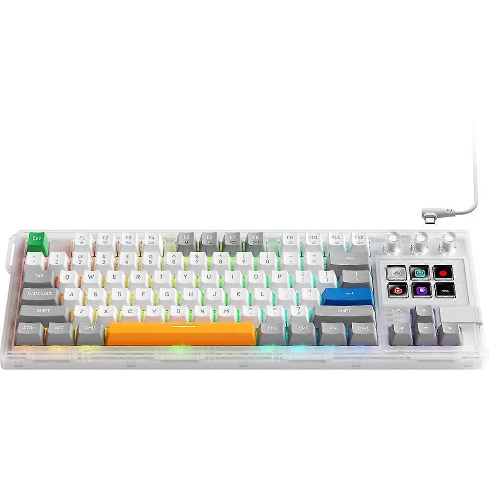 K1 Pro 6 LCD Visual Mechanical Keyboard Hot?Swappable Macro Gaming Console RGB Controller