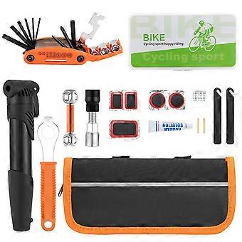 Bike Repair Kit with Tire Pump & Wrench Set, Mountain Bike Combination Tool Set for Road Cycling Maintenance 113 chars