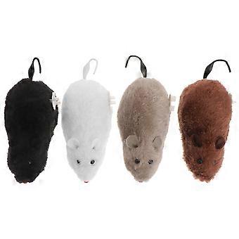 4pcs Plüsch Maus aufziehen Tierspielzeug Lustige Cartoon Pädagogische Party Gastgeschenke Spielzeug für Kinder (zufällige Farbe)