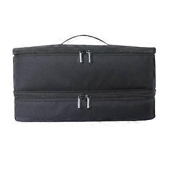 Gray Hair Dryer Travel Case for Business Trips with Nozzle Attachments